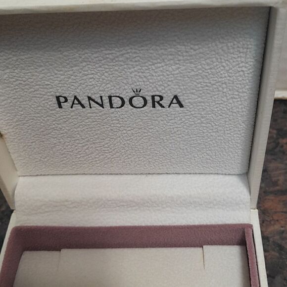 Pandora Three Charm Woven Leather Bracelet...NEW... Wth Presentation Box - Picture 3 of 4